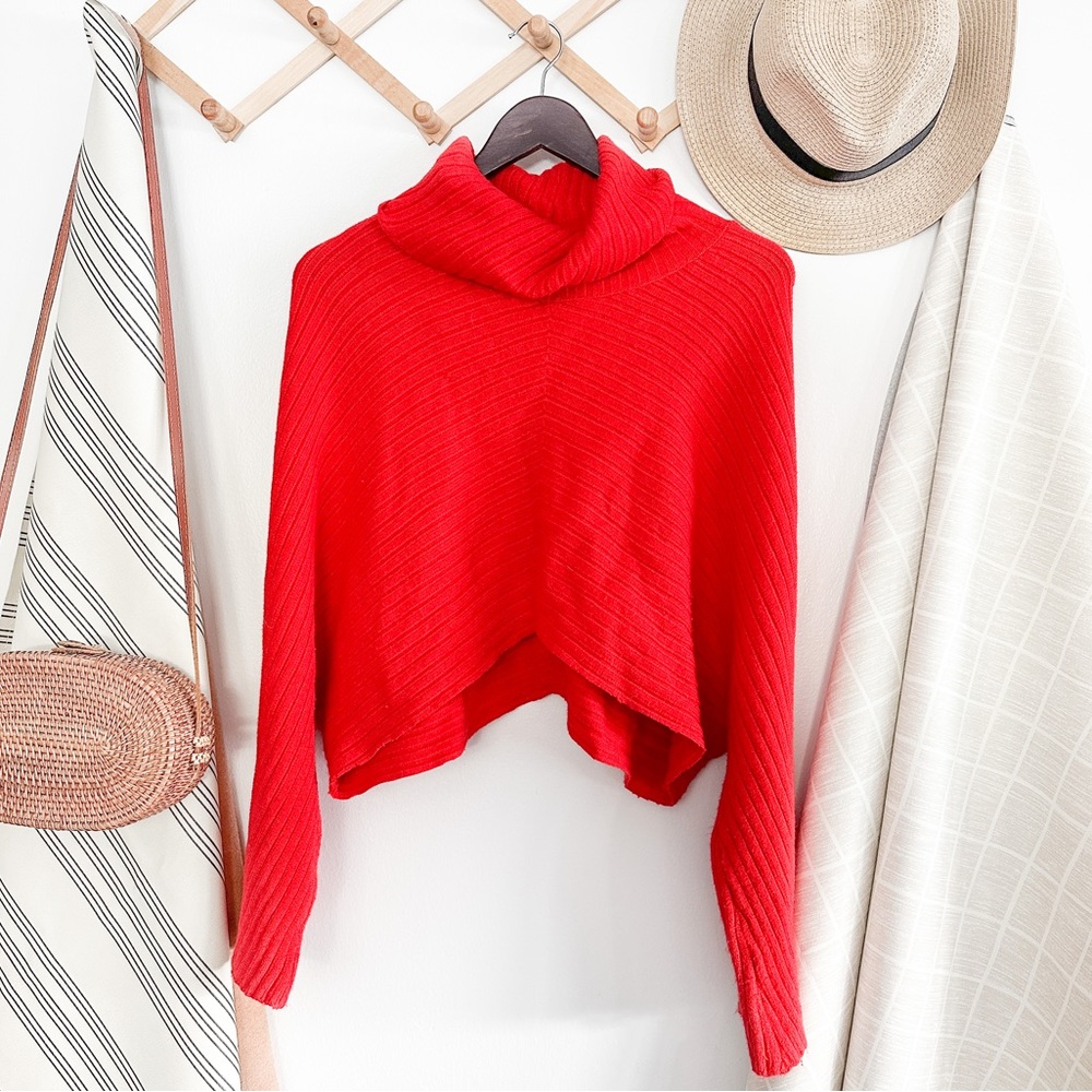 Anthropologie Moth Ribbed Turtleneck Sweater